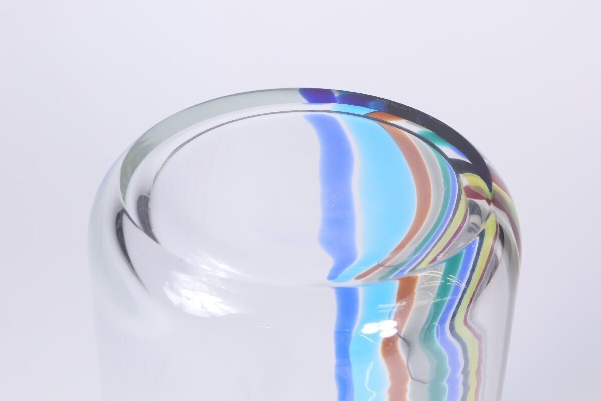 Archimede Seguso Murano Glass Flower Large Vase