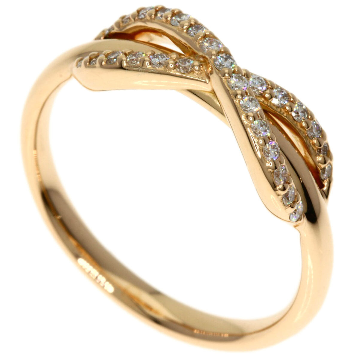 Tiffany&Co. Ring Infinity Diamond K18 Pink Gold