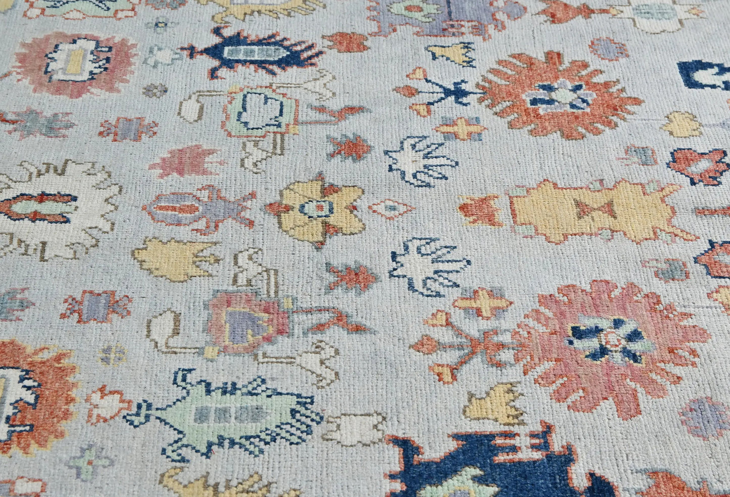 Handmade Kazak Pakistan Rug 5X7 Ft Gray Floral