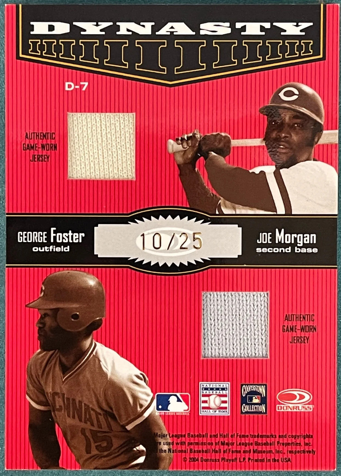 2004 Donruss Throwback Threads Game Used