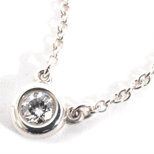 Tiffany & Co. By The Yard Diamond Necklace 0.10Ct Sv925 Silver