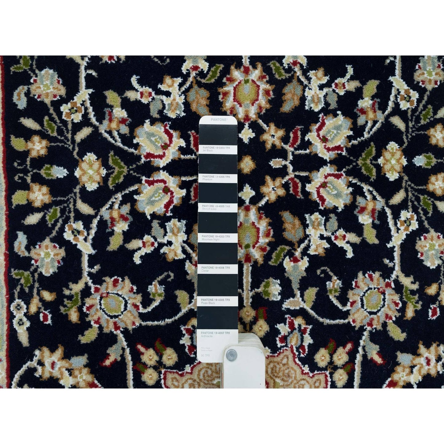 2'6"X8' Blue 250 Kpsi Soft Wool Hand Knotted Nain Design Runner Rug