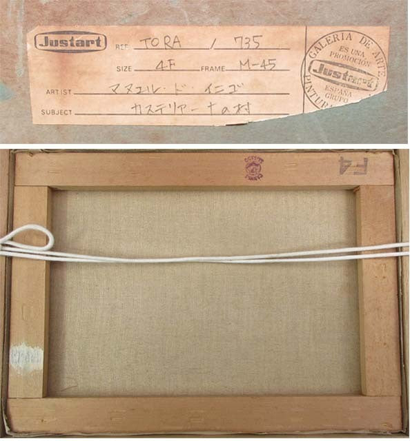 Manuel De Iigo Pueblo Castellano Original Oil Painting Spain Landscape Signed