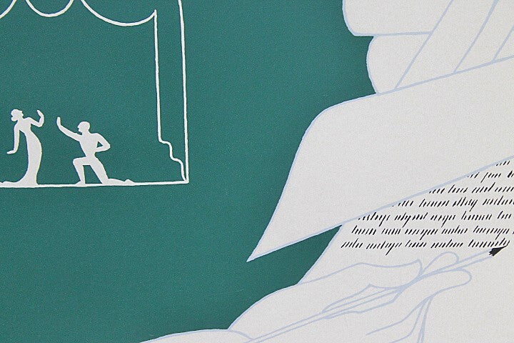 Erte Original Serigraph Print "Playwright" Hand Signed Framed Ed300