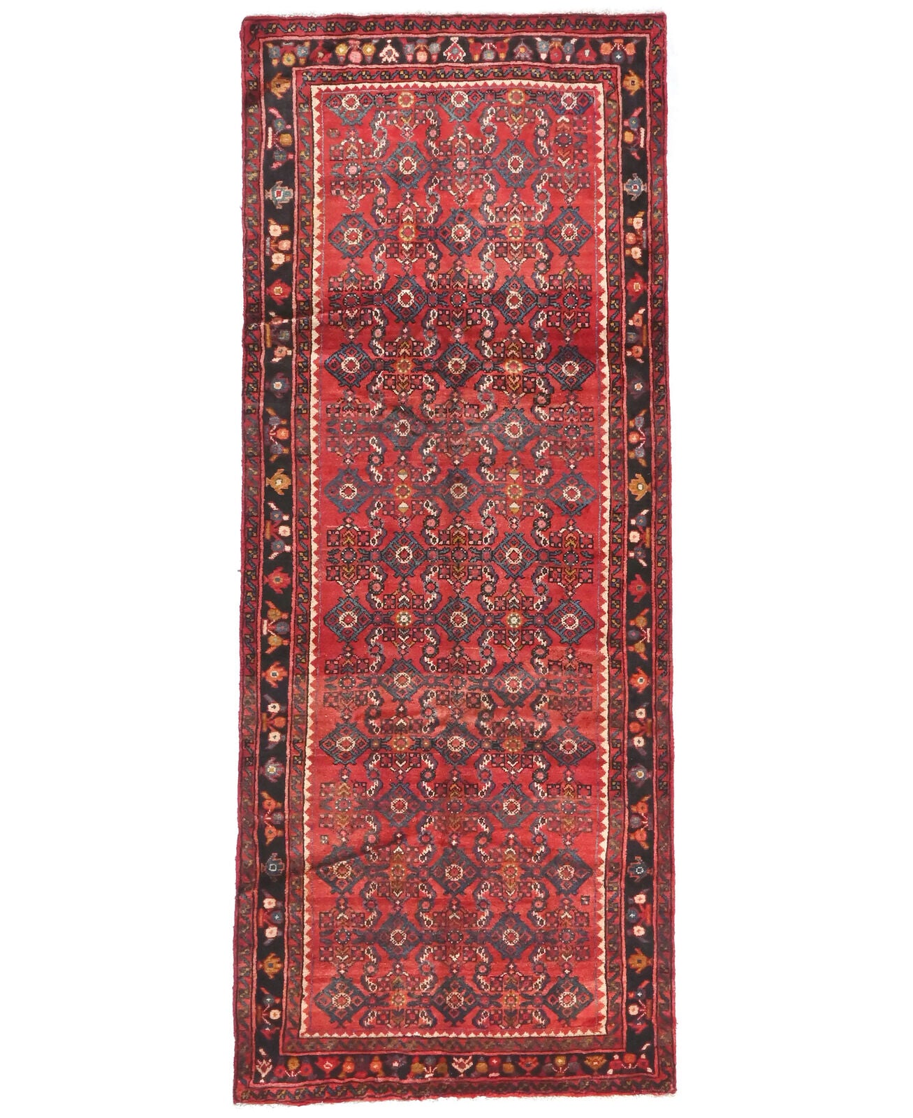 Tribal Oriental Runner Rug Allover Floral Style