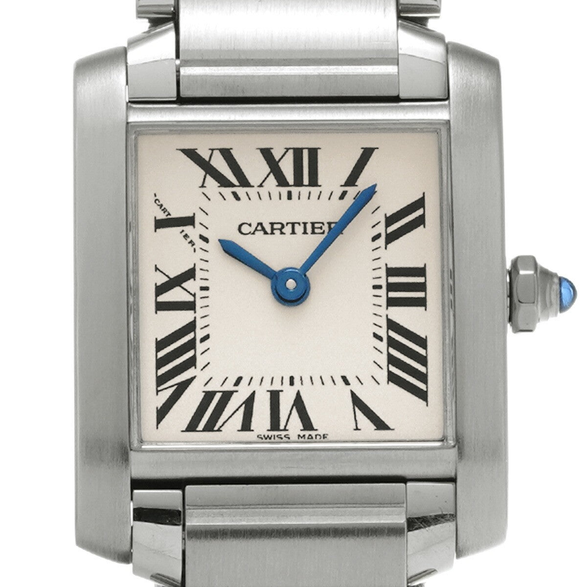 Cartier Tank Francaise Sm W51008Q3 Silver Ladies Used Watch #71467