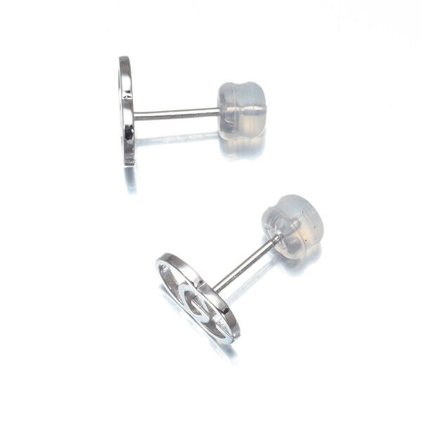 GUCCI Earrings GG Running 18K 750 White Gold