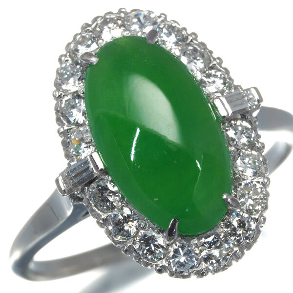 Mikimoto Ring Jade 2.44Ct Diamond Classic