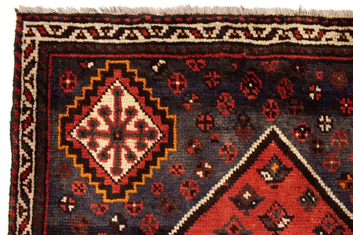 Rare Vintage Handmade Wool Oriental Rug Tribal