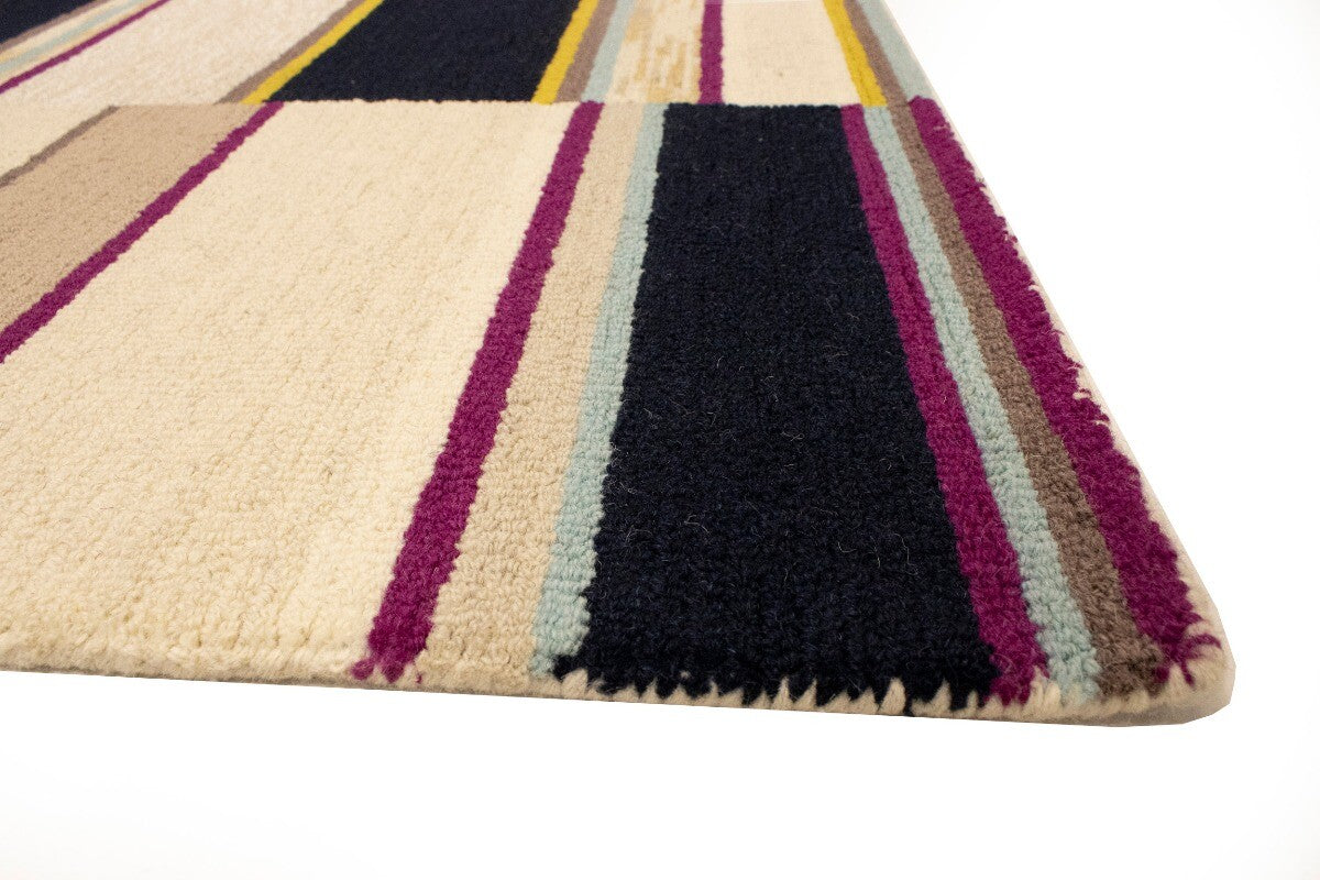 5X8 Ft Hand-Tufted Rug Multicolored Abstract