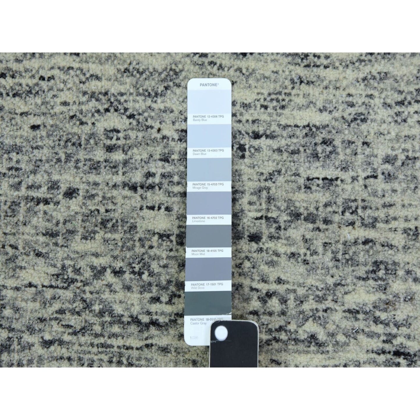 2'5"X29'7" Gray Undyed Wool Grass Design Hand Knotted Xl Runner Rug