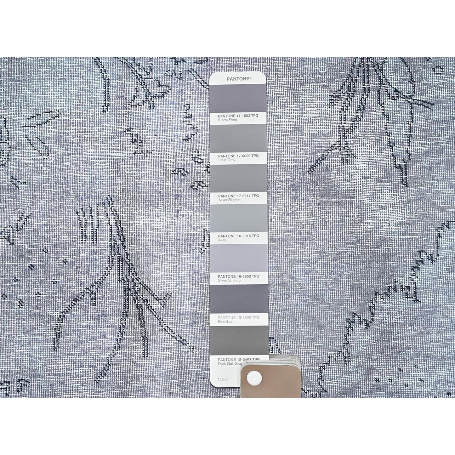 9'6"X12'4" Silver Hand Knotted Silver Wash Rug