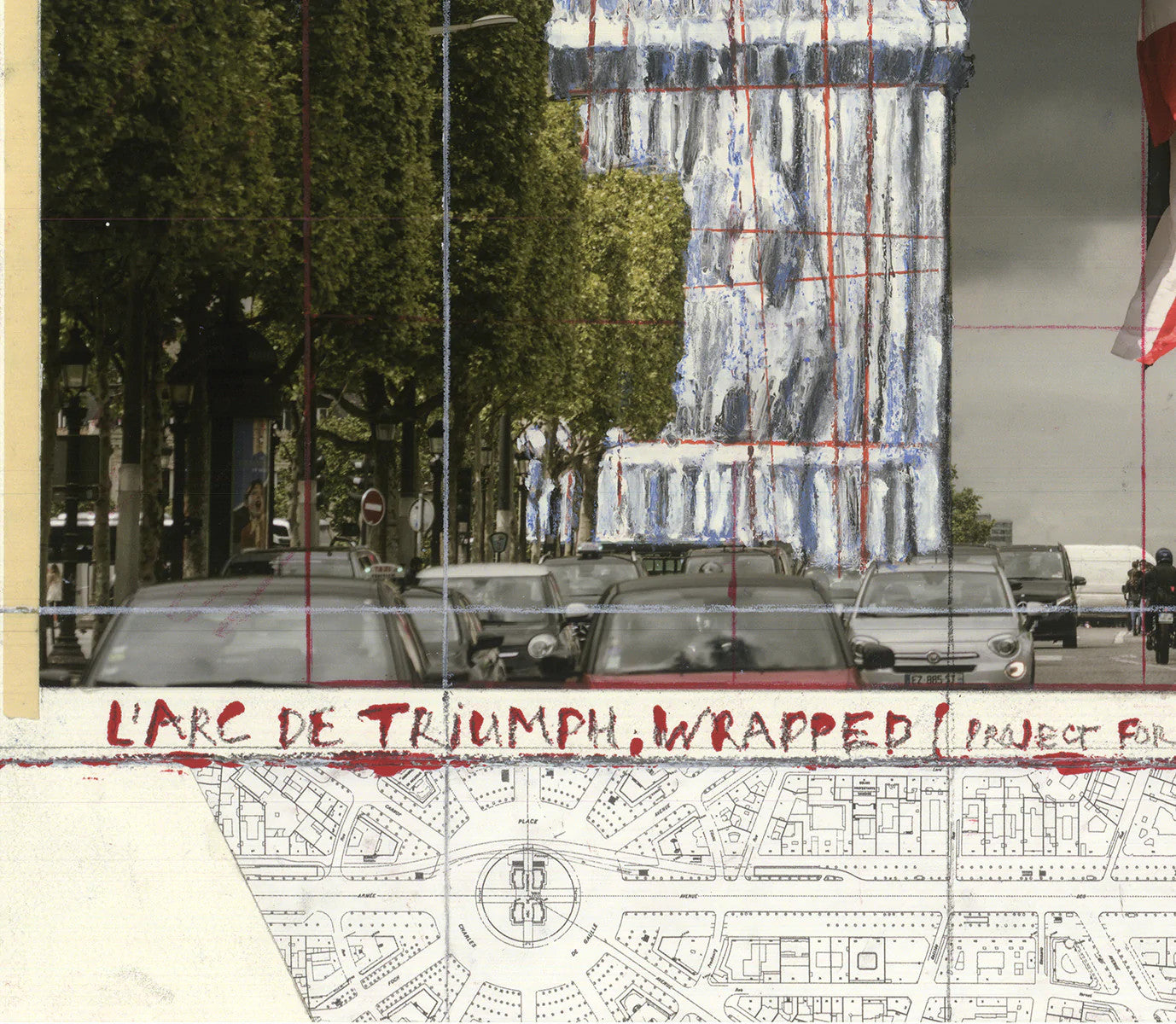 Javacheff Christo L'Arc De Triomphe, Wrapped Project For Paris I " Offse
