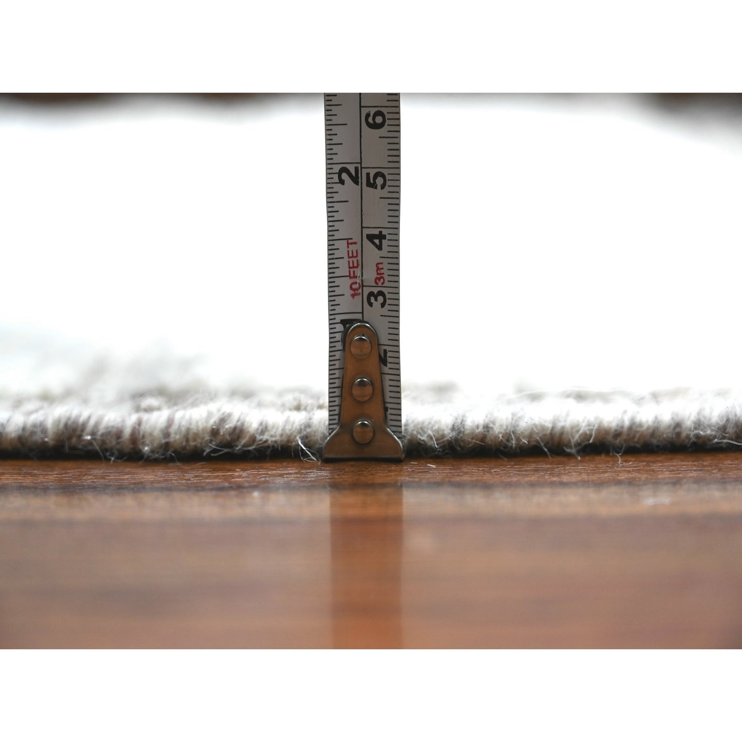 11'9"X15'8" Eider White Wool Moroccan Hand Knotted Oversized Oriental Rug