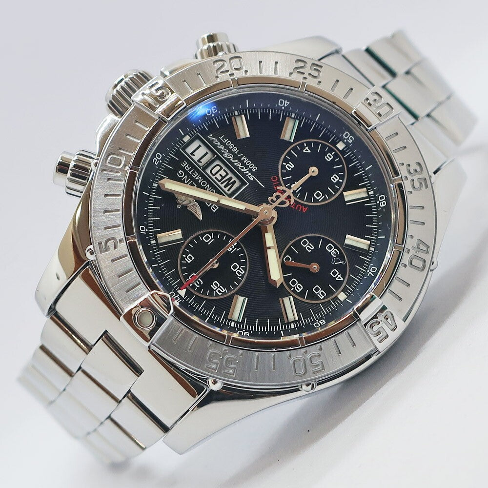 Breitling Chrono Super Ocean A111Bjlprs Black Men'S Used Watch #61123