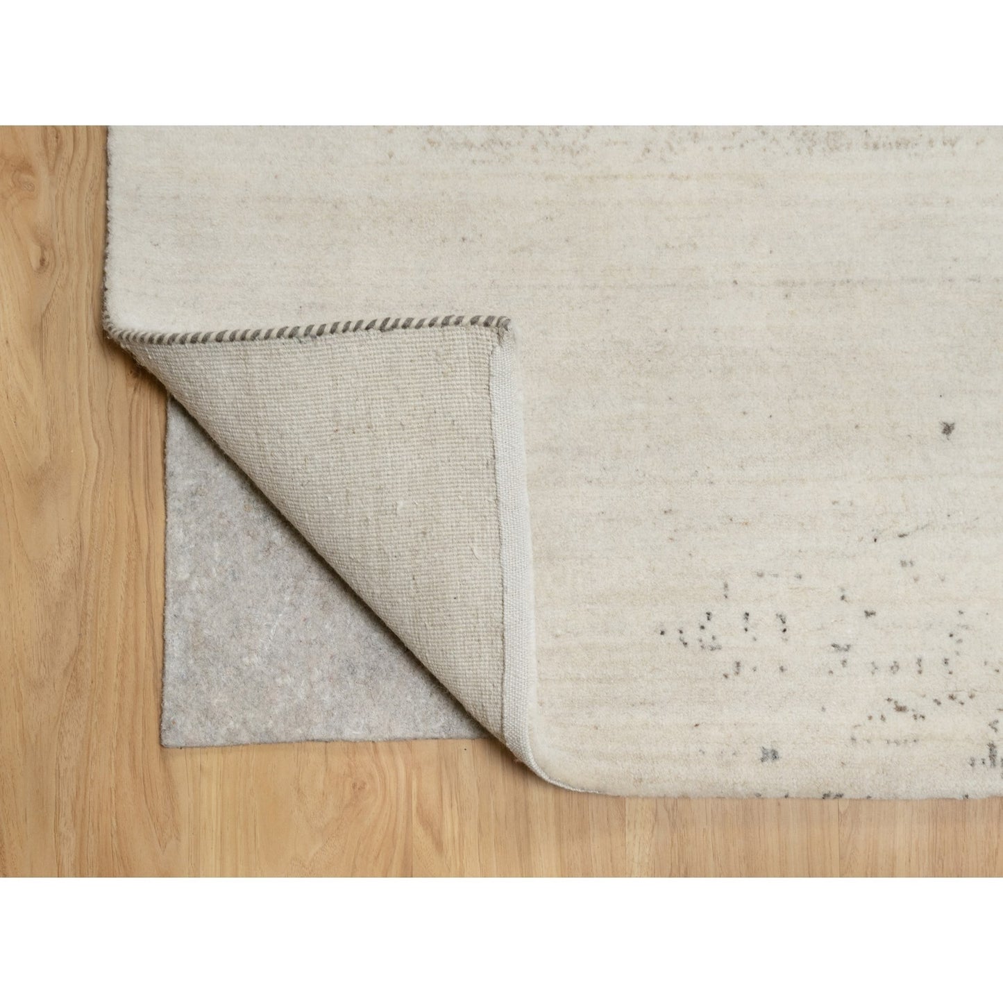 9'X12' White Modern Lori Buft Gabbeh 100% Wool Hand Knotted Oriental Rug