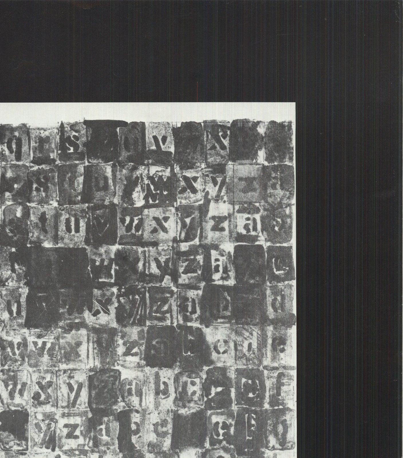 Jasper Johns Alphabets Signed " Offset Lithograph Pop Art Black