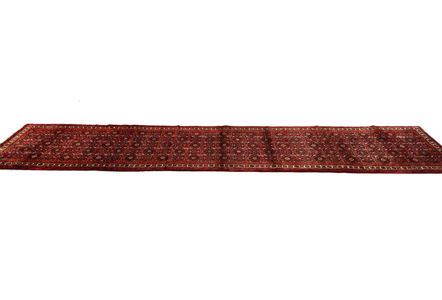 Hand-Knotted Wool Oriental Runner Rug Oversized