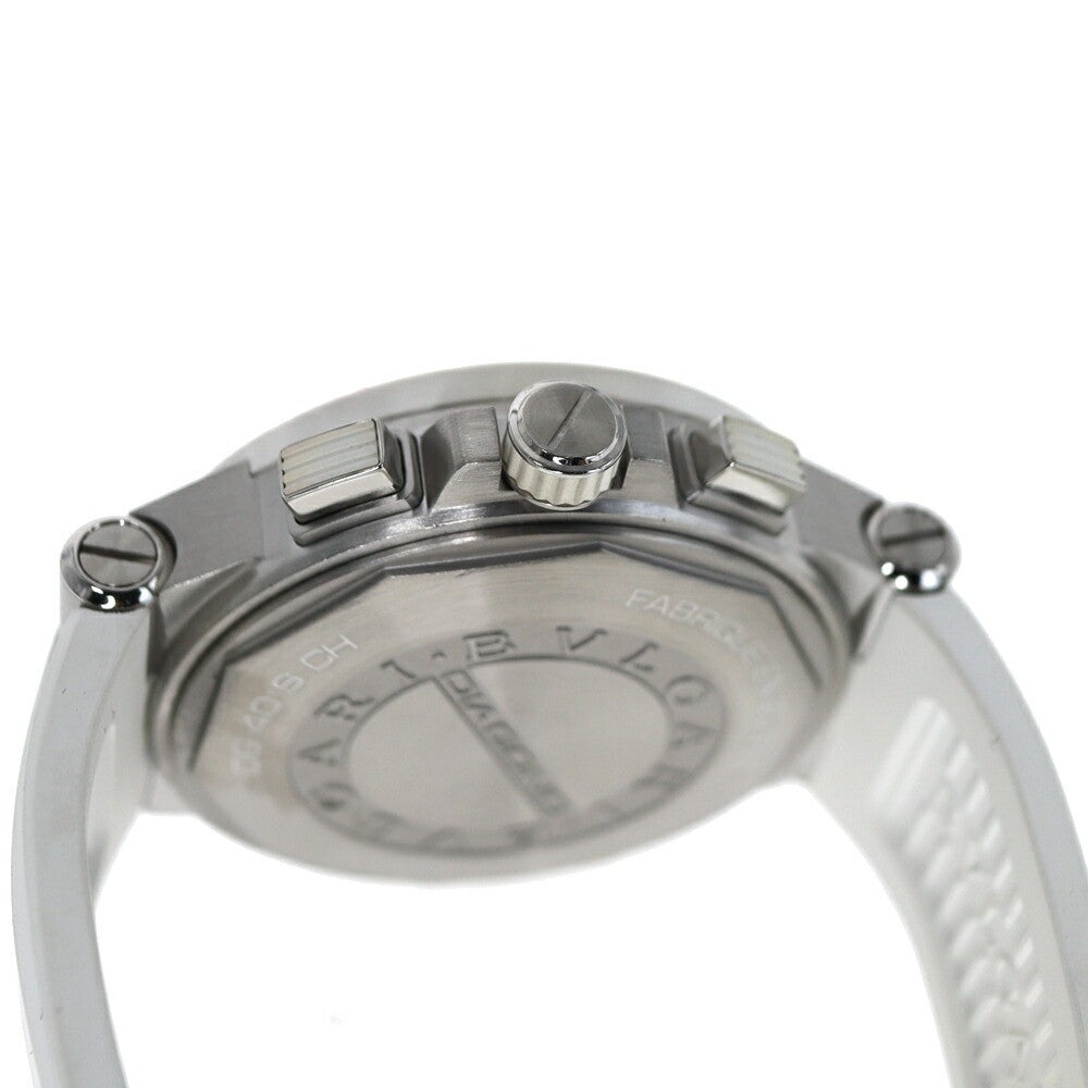 Bvlgari Diagono Chronograph Dg40Sch White Men'S Used Watch #61023