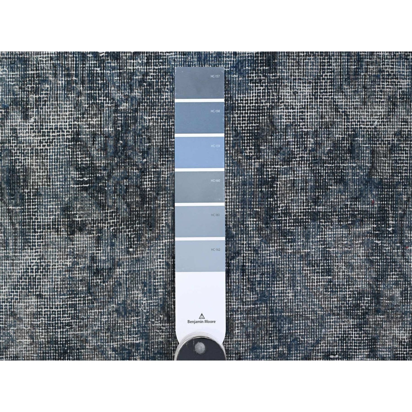9'8"X13'3" Jet Gray Vintage Zoroastrian Karman Hand Knotted Oriental Rug