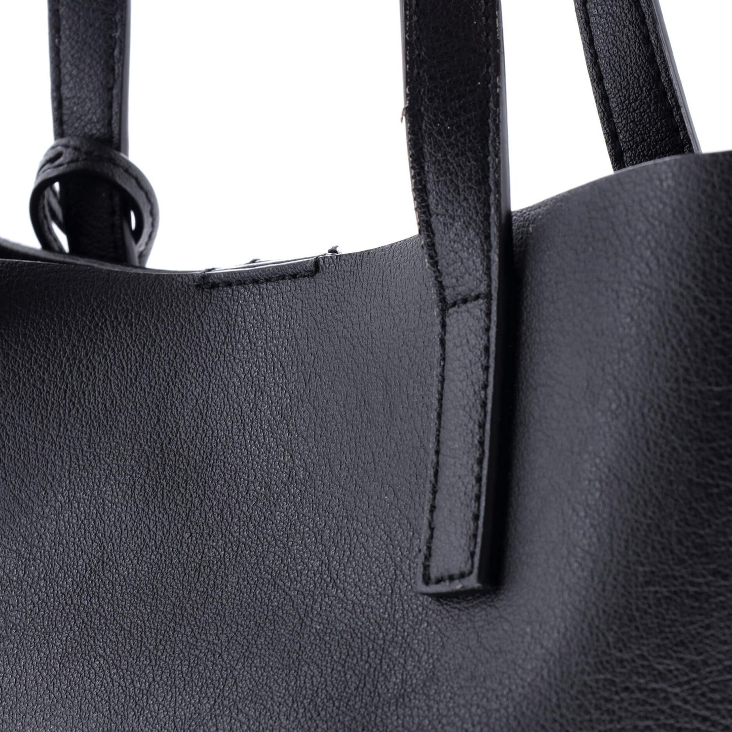 Saint Laurent Shopper Tote Leather Toy