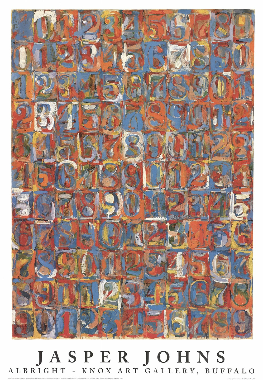 Jasper Johns Numbers In Color " Poster Pop Art Multicolor