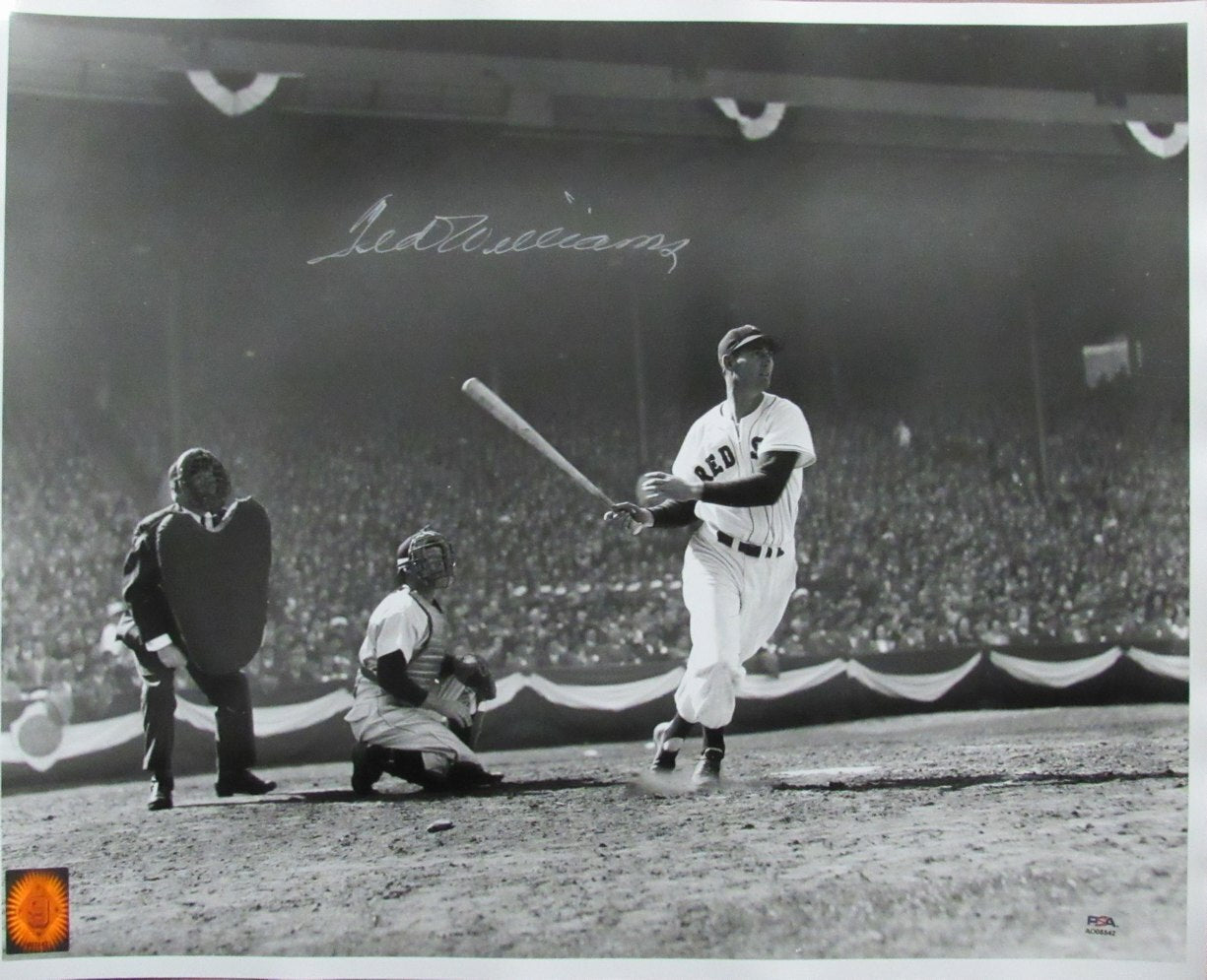 Ted Williams Hof Signed/Autographed 16X20 B/W