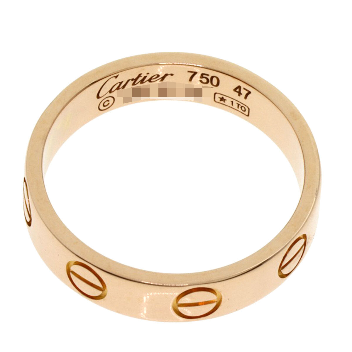 Cartier Ring Mini Love Ring # 47 K18 Pink Gold