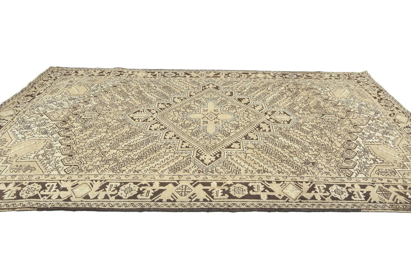 Distressed Vintage Oriental Rug 7X10 Ft Muted