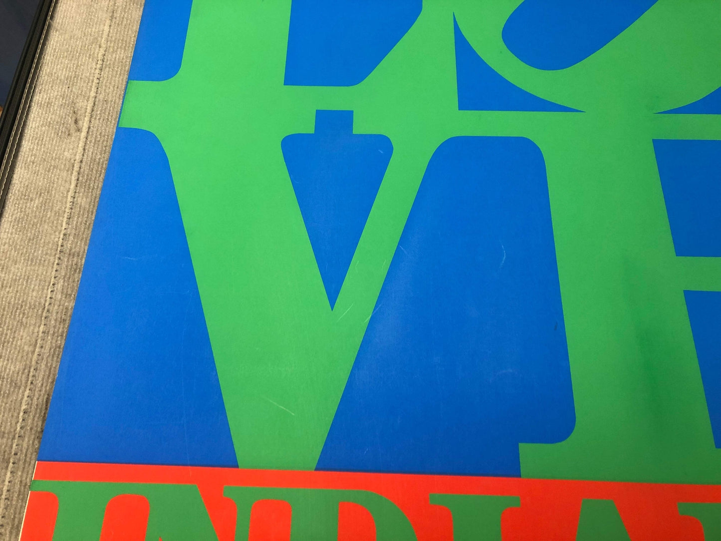Robert Indiana Love-Stable " Serigraph Pop Art Green, Blue, Re