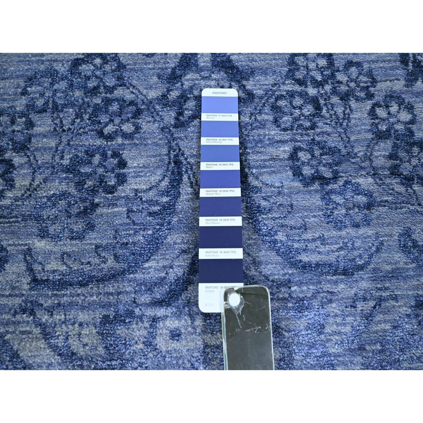 8'1"X10' Purple Saturated Colors And Design Hand Knotted Wool & Silk Rug