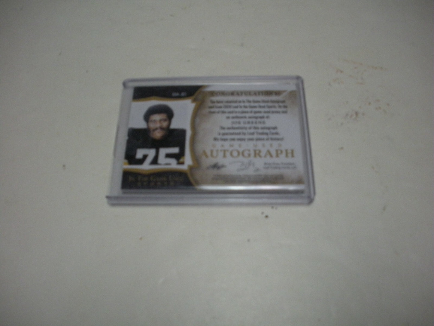 Joe Greene 2020 Leaf In The Game Patch Game Used