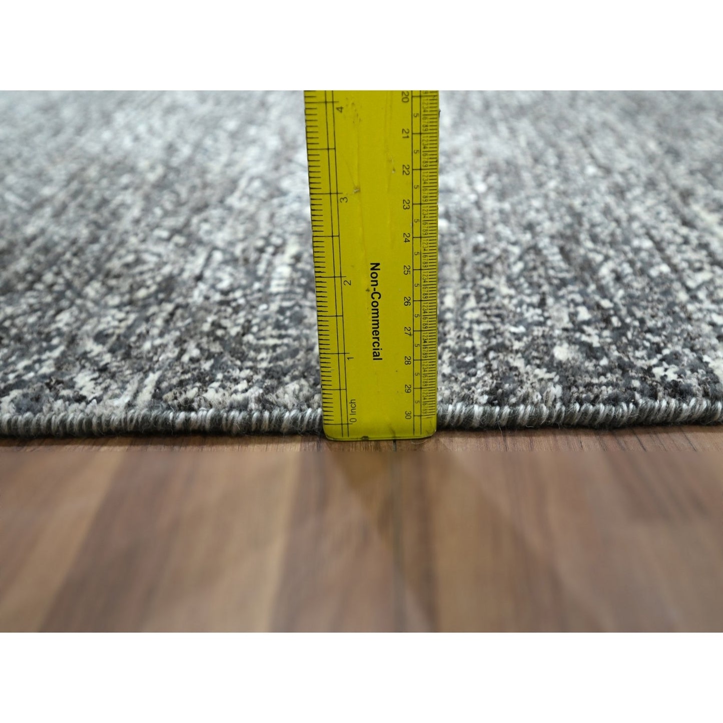 2'7"X9'10" Gray Kohinoor Herat Design Soft Wool Hand Knotted Runner Rug