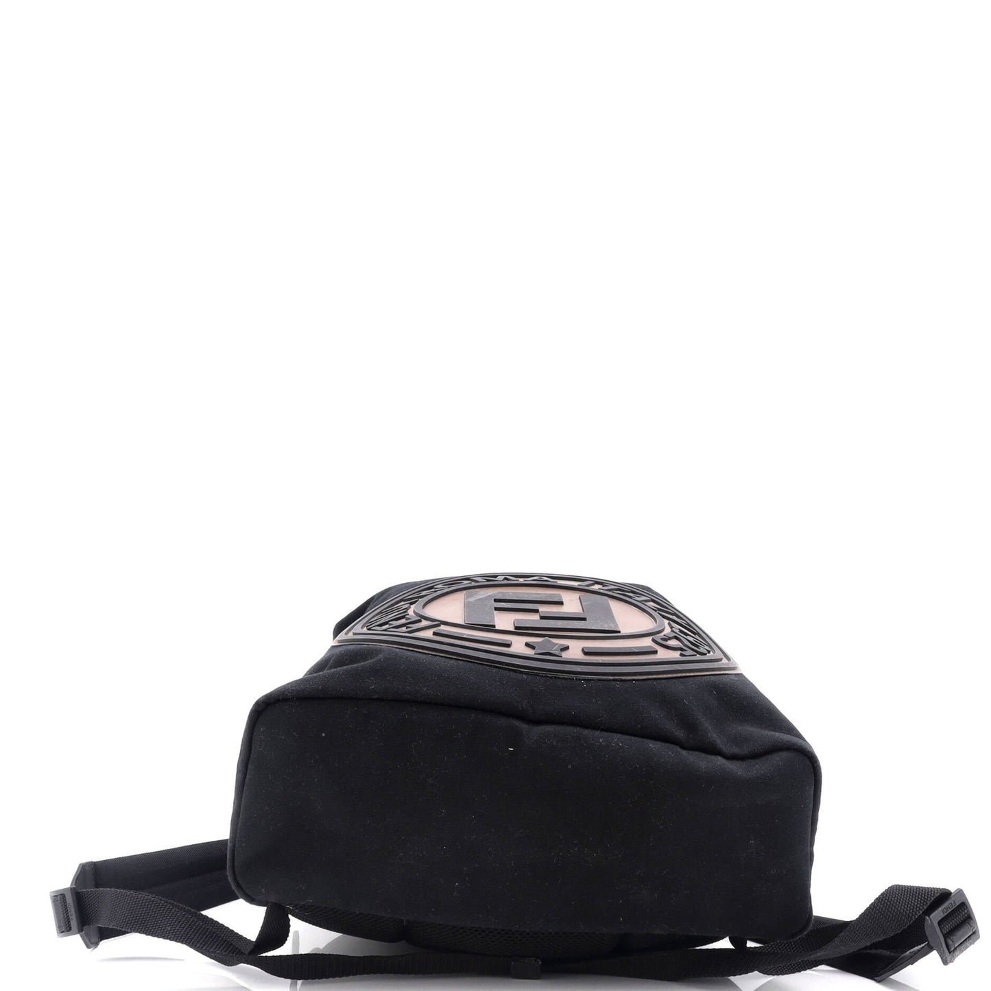 Fendi Ff Logo Stamp Buckle Backpack Canvas Large