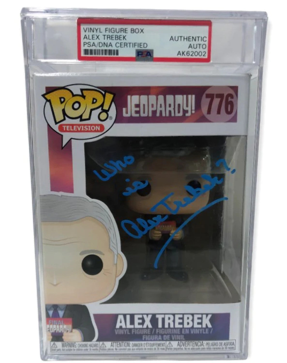 Alex Trebek Autographed Funko Pop (Psa)