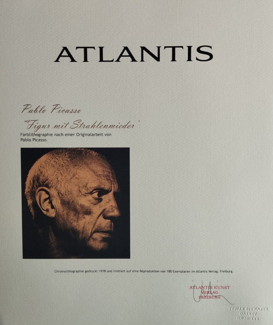 Pablo-Picasso Signed Numbered Pencil Coa Lithograph Cancelled