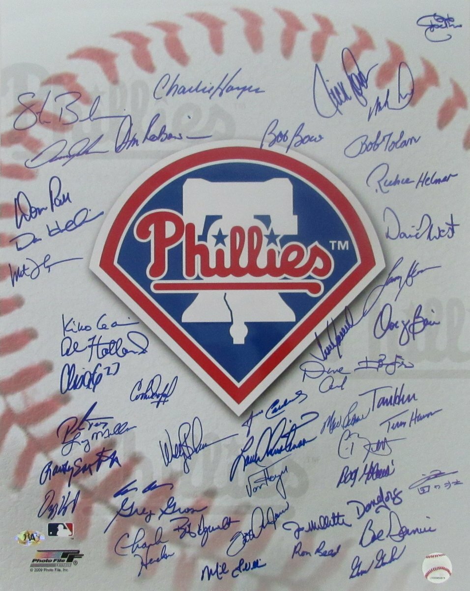Phillies Greats Multi-Signed 16X20 Color Photo
