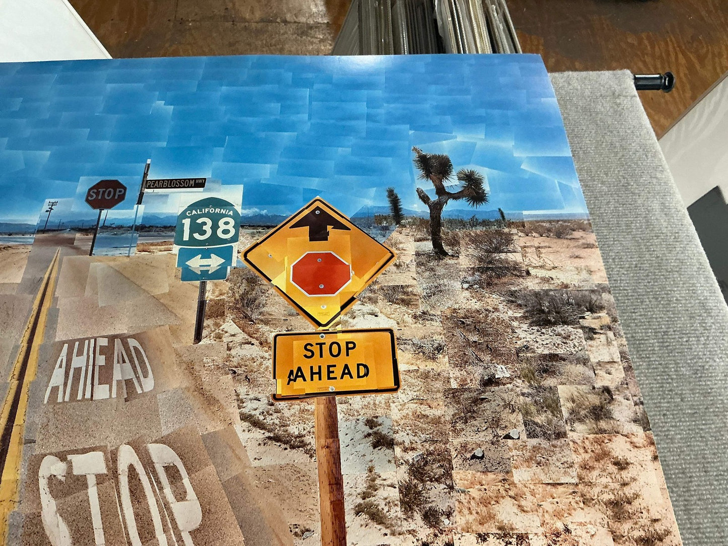 David Hockney Pearblossom Highway " Poster Pop Art Multicolor