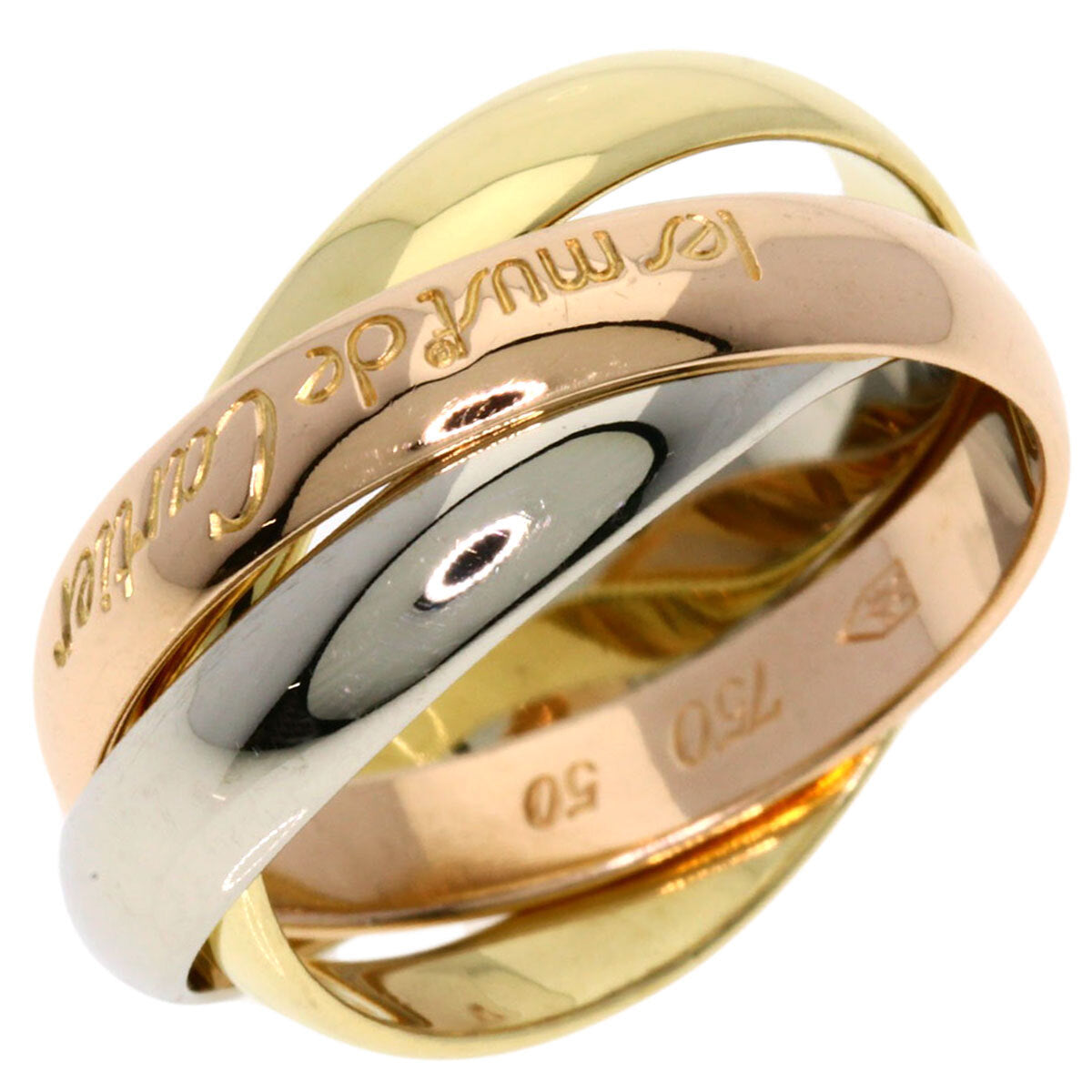 Cartier Ring Trinity #50 K18 Yellow Gold K18