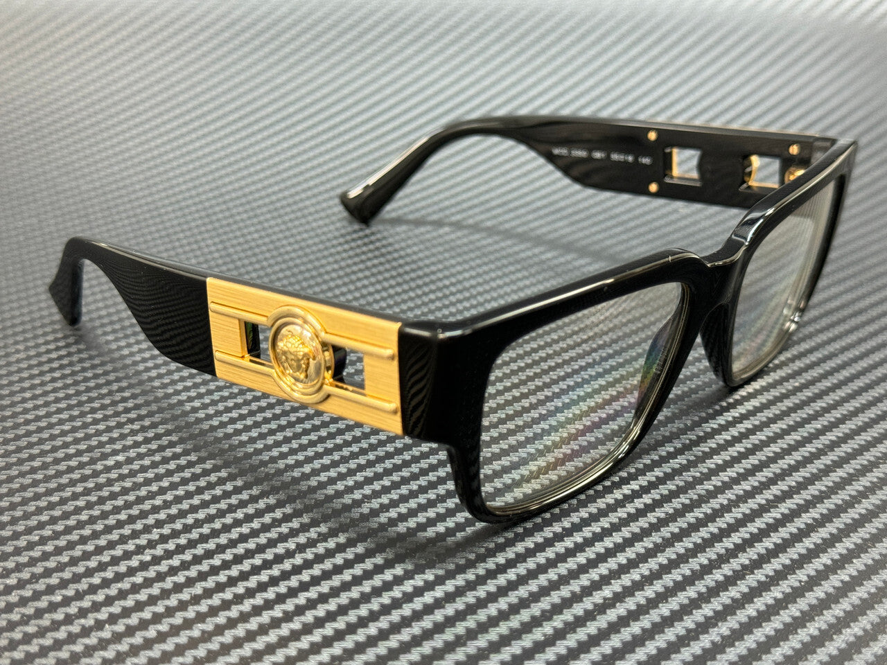 Versace Ve3350 Gb1 Black Gold Men'S 53 Mm