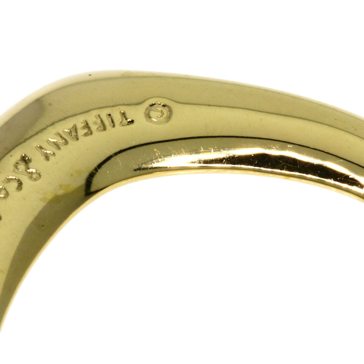 Tiffany&Co. Necklace Open Heart K18 Yellow Gold