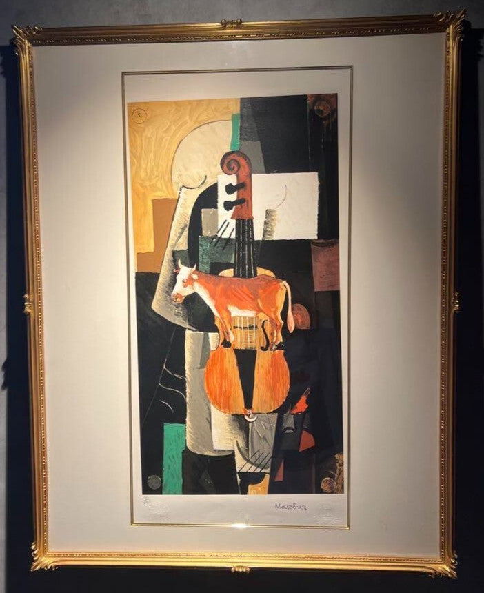 Kazimir Malevich "Cow And Fiddle" Lithograph