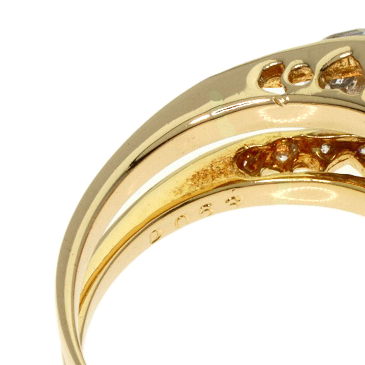 Ponte Vecchio Ring Diamond K18 Yellow Gold K18