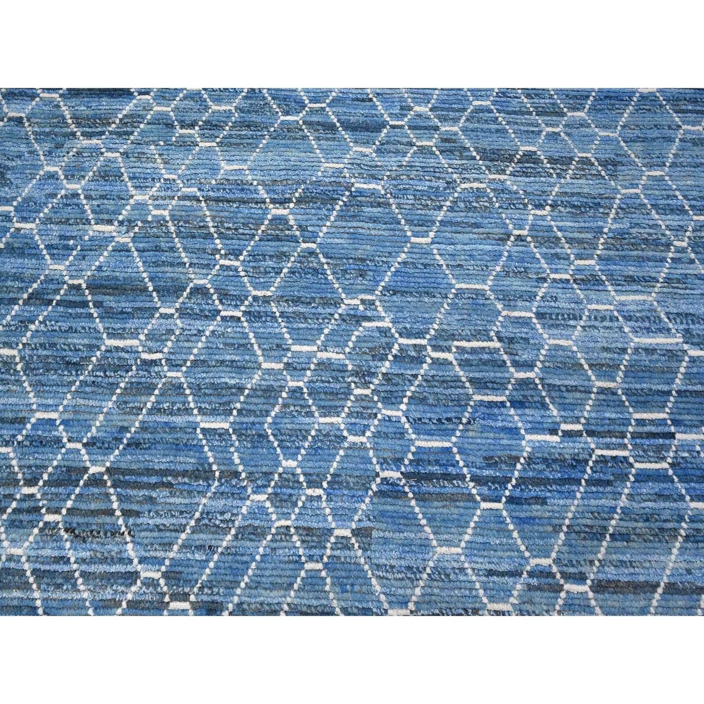 12'X16'1" Alaskan Blue Hand Knotted Moroccan Extra Large Oriental Rug