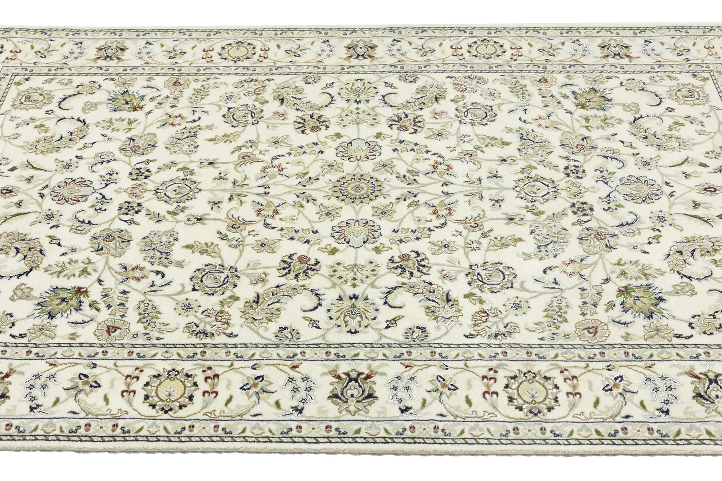 Indo-Nain Oriental Rug Classic Floral Style