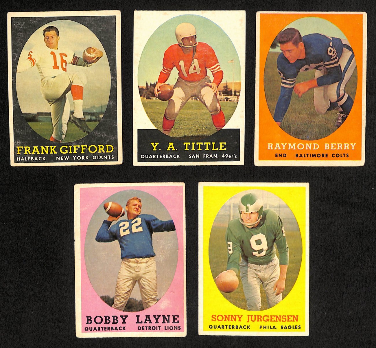1958 Topps Football Card Complete Set (1-132)