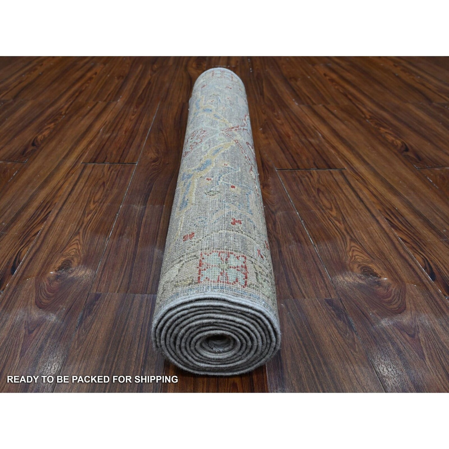 3'X11'7" Dorian Gray Bidjar Garus Hand Knotted Wool Runner Aryana Rug