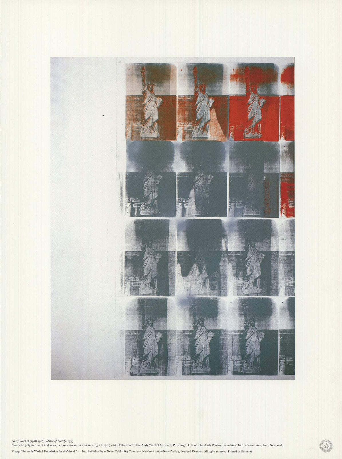 Andy Warhol Statue Of Liberty " Offset Lithograph Pop Art