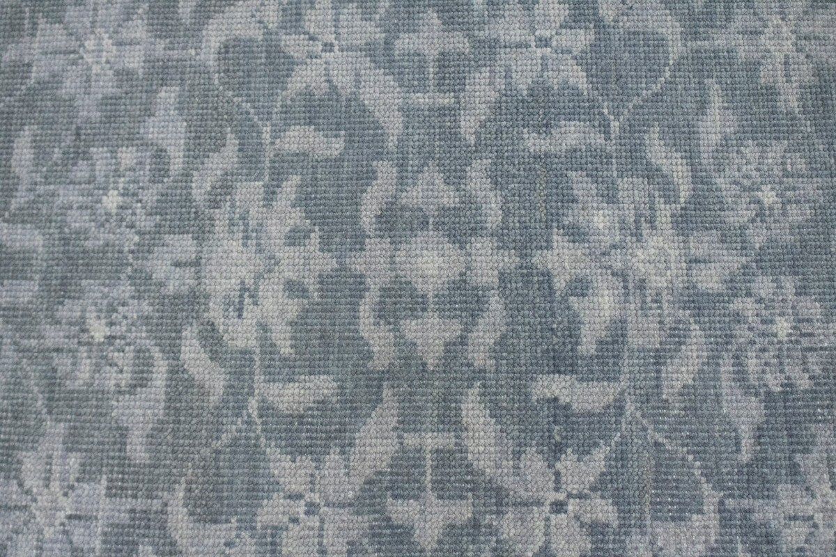 5X8 Ft Hand-Knotted Wool Area Rug Muted