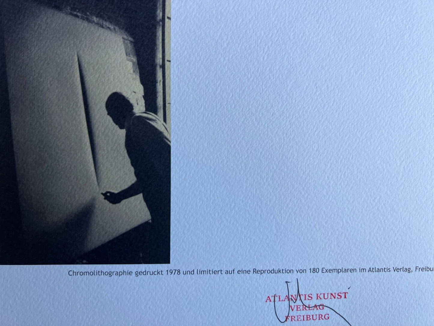 Lucio Fontana Lithograph ( Coa Signed In Pen) Numbered In Pencil